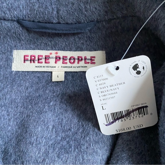 Free People Mina Cropped Wrap Coat Jacket | Size Large - Picture 10 of 11